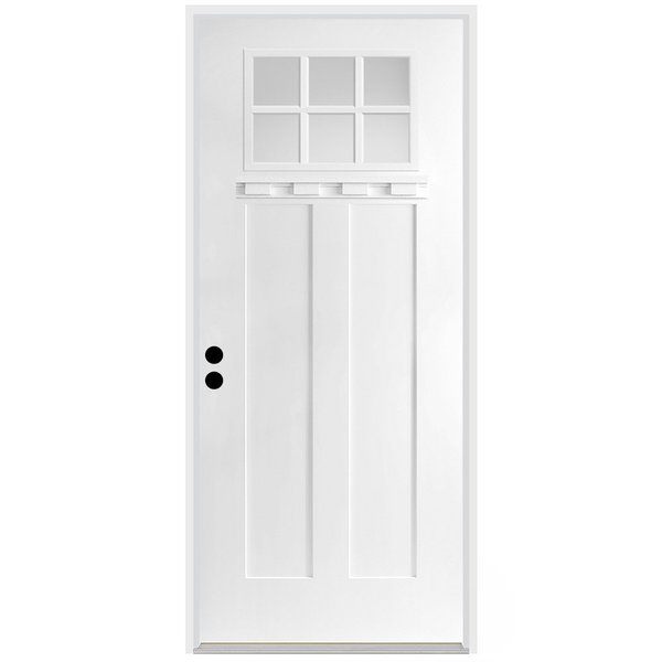 Trimlite Exterior Single Door, Right Hand/Inswing, 1.75 Thick, Fiberglass 3080RHISPSFHER3066C49161DM